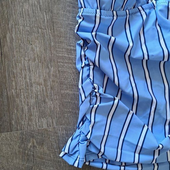 Draper James X Helen Jon Convertible Tankini Blue Stripe Women's Size XS NEW - Picture 3 of 11